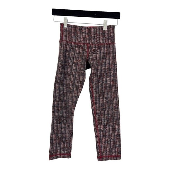 Lululemon Womens Size 2 Wunder Under Crop Ziggy Wee Luon Leggings - Picture 1 of 4